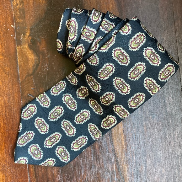 Aquascutum London Paisley Medallion Designer Tie Men’s 56” x 3.75” - Picture 1 of 13